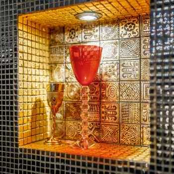 Rivestimento mosaico Petra Antiqua, calice Baccarat